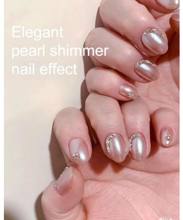 Buy Pearl White Chrome Nail Powder - Glazed Donut Effect | International Shipping Available - Buy Online on GoSupps.com