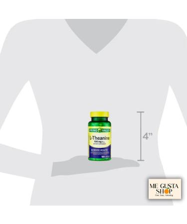 L-Theanine Spring Valley 100 mg Support 100 Count + me Gusta Sticker - Buy Online on GoSupps.com
