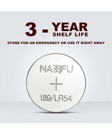 NANFU LR54/189 LR1130 L1131 389 390 AG10 Alkaline Coin Cell Batteries 1.5V 10 Pack - Buy Online on GoSupps.com
