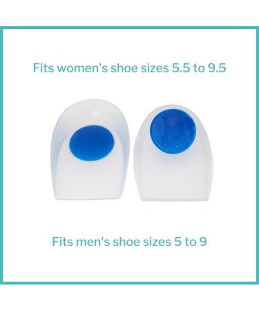 McKesson Silicone Gel Heel Cups - U-Shaped Supportive Blue & Transparent - Small/Medium (1 Count) - Buy Online on GoSupps.com