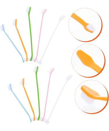 BESPORTBLE 2sets Pet Toothbrush Cat Toothpaste Dog Oral Cleaning Toothbrush Toothpaste for Dogs Puppy 10pcs*2 - Buy Online on GoSupps.com