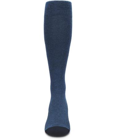 Shop MeMoi WellFit 15-20mmHg Off Black Cotton Compression Socks - Denim Heather (10-13) | Premium International Shipping - Buy Online on GoSupps.com
