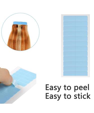 LINXINS Hair Extension Tapes 120pcs Double Sided Adhesive Tapes for Hair Extensions Glue Strips Tape Extension Tabs for Hair Weft Replacement (Blue) - Buy Online on GoSupps.com