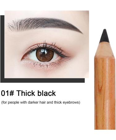 Eye Brow Pencil | Double Ended Eyebrow Pencil - Waterproof Retractable Brow Pencil Makeup Brow Stylist Definer for Girls Girls Black - Buy Online on GoSupps.com