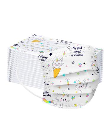 Children's Bandana Disposable Face Veil Industrial 3Ply Ear Loop 50PC
