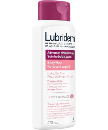 Lubriderm Advanced Moisture Therapy Body Wash Unscented Nourishing Cleanser with Pro-Ceramide Vitamin E & Pro-Vitamin B5 Gently Cleanses Itchy Dry Skin Fragrance Free Hypoallergenic 473mL - Buy Online on GoSupps.com