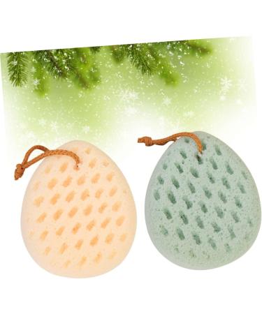FOMIYES 2pcs Loofah Bath & Body Scrubber Set - Soft Sponge Brush for Face & Body, Frosted Bath Flower Design - Buy Online on GoSupps.com