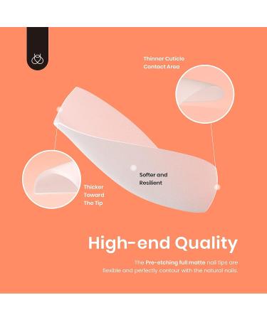 Beetles Matte Short Coffin False Nails Tips 510pcs - Acrylic/Gel Nail Art Kit - Buy Online on GoSupps.com