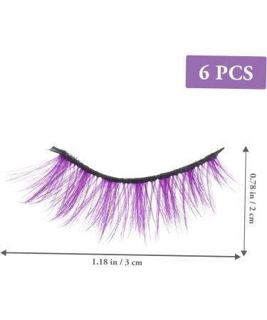 POPETPOP 3 Pairs Halloween Eyelashes for Women Adhesive False Eyelashes Cosmetic Cat Eye Lashes 3d Falses Eyelashes Extensions Lashes with Color Colored Eyelashes Makeup Tools Fluffy Miss - Buy Online on GoSupps.com