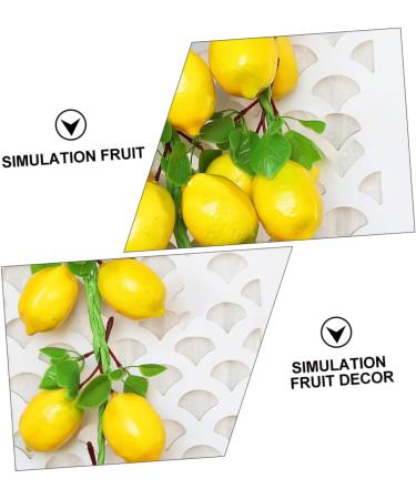 Abaodam 4 Bunches Imitation Lemon Skewers Toys Lemons Fruit Front Door Wreath Hanging Lemon Decor Model Girl - Buy Online on GoSupps.com