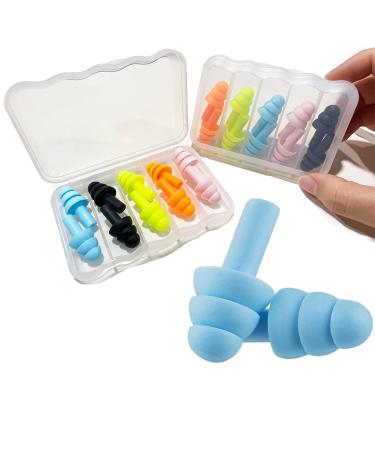 Silicone earplugs for swimmers noise stop earplugs 10 pairs earplugs soft earplugs made of foam earplugs earplugs for hearing protection hearing protection plugs earplugs hearing protection earplugs with portable box