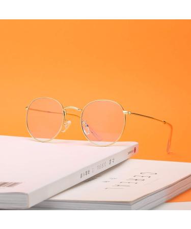 Joxigo Blue Light Filter Glasses | Retro Round Metal Frame | Anti-Fatigue & UV Protection | Includes Glasses Case - Buy Online on GoSupps.com