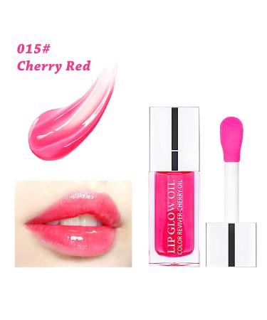 Hydrating Plumping Lip Oil - Tinted Balm for Dry Lips | Long Lasting Nourishment & Glitter Shine | Non-sticky Clear Lip Gloss - 6ML - Buy Online on GoSupps.com