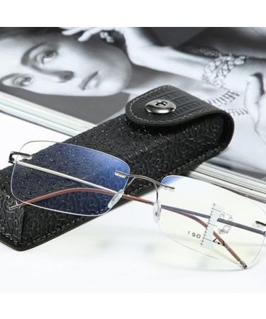 Leather Glasses Box - 2pcs Portable Case for Reading & Sunglasses | Stylish & Durable Storage - Buy Online on GoSupps.com