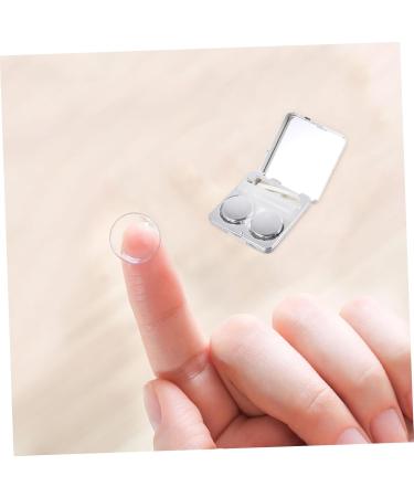 Solustrative 12-Piece Hard Contact Lens Case - Durable Mini Organizer with Mirror & Travel Storage | International Shipping - Buy Online on GoSupps.com