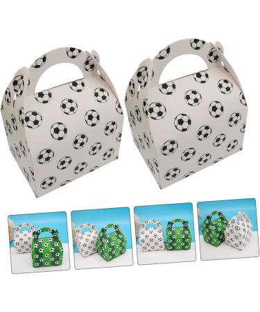 HOMSFOU 50pcs Boxes Soccer Party Cake Boxes Soccer Party Favor Bags Wedding Candy Boxes Sports Party Favor Boxes Clear Treat Boxes Soccer Ball Paper Candy Boxes Gift Snack Bag White 1 count (Pack of 1) White - Buy Online on GoSupps.com