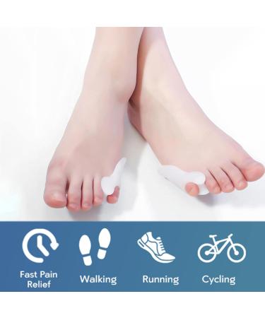 HAOSEM 2Pcs Gel Bunion Corrector Pad - Bunionette Straightener & Pinky Toe Protector for Pain Relief - Buy Online on GoSupps.com