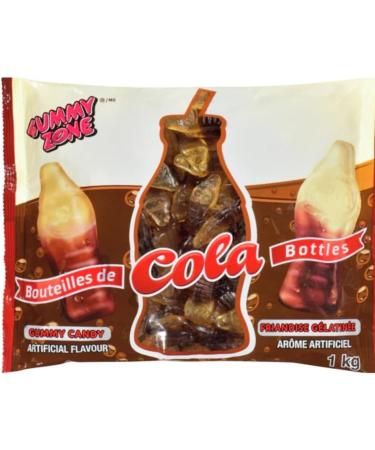 Popular American Gummies pack of 2 Cola bottles 1kg & Leaping Frogs 1kg - Buy Online on GoSupps.com