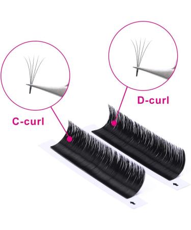 Fadlash Easy Fan Lashes C Curl 0.07 12mm Single Russian Eyelashes Extensions - Buy Online on GoSupps.com