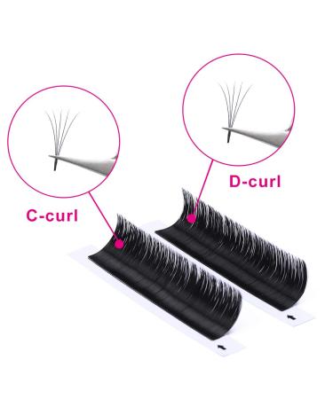 Self-Fleeding Volume Eyelashes | Easy Fan Lashes for Extensions - 12mm CC 0.07mm Silk Extensions - Buy Online on GoSupps.com