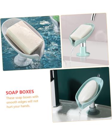 2 Pcs Boxes Soap Drainer Leaf Aluminum Storage - Buy Online on GoSupps.com