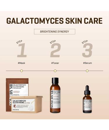 SOME BY MI Galactomyces Glutathione Glow Serum Mask - 10 Pack | Brightening Korean Sheet Masks for Dull Skin | Enhance Texture & Elasticity - Buy Online on GoSupps.com
