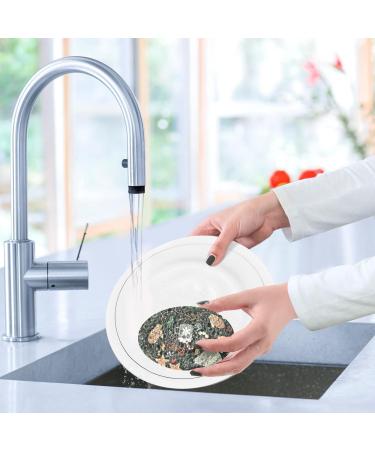 3-Pack Cleaning Kitchen Sponges Oval Merry Christmas Kitchen Cellulose Dishwashing Wood Pulp Cotton one sizex3 White - Buy Online on GoSupps.com