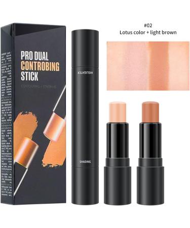 Contouring Stick Makeup for Face 2 in 1 Double Ended Highlighter Contouring Stick Long-Lasting Highlighting Shading Facial Makeup Double-Headed Face Concealer Contouring Stick/l - Buy Online on GoSupps.com