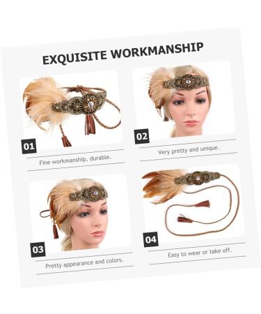FRCOLOR Ball Headband 1920s Headband Roaring 20s Accessories for Women Harlem Nights Dresses for Women Flapper Headband Roaring 20s Headpieces Great Hair Accessories Hat Crystal - Buy Online on GoSupps.com