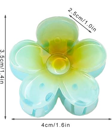 Flower Claw Clips For Thick Hair Hawaiian Flower Strong Hold Clips - Stylish Strong Hold Hair Clips Flower For All-Day Wear Hair Accessory For Thick Thin Hair Women Girls Gradient Light Blue - Buy Online on GoSupps.com