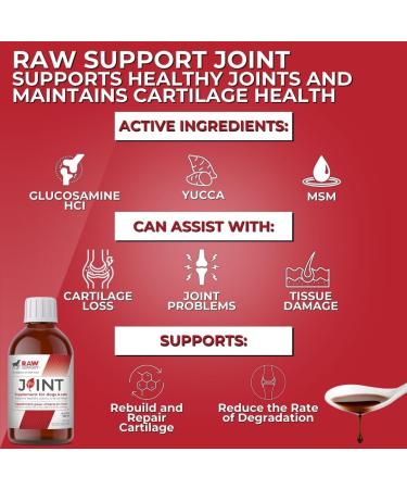 Raw Support Joint for Dogs & Cats | Supports Healthy Joints & Maintains Cartilage | Rebuilds | Repairs | Tissue Damage | Joint Problems | HCL | Glucosamine | MSM | Yucca | Made in Canada | 250ml - Buy Online on GoSupps.com