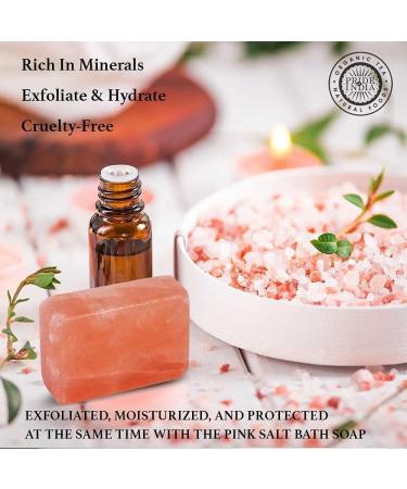 Pride Of India Pink Salt Crystal Soap - Natural Regular Shape Accessories for Wellness & Skincare | International Shipping Available - Buy Online on GoSupps.com