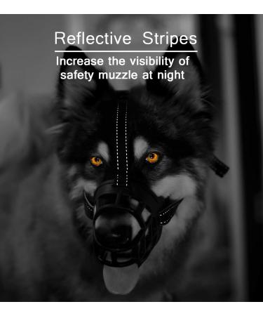 Soft Silicone Dog Muzzle | Bite & Chew Resistant | Adjustable for Drinking & Panting | Red | Sizes 19 cm & 7.5-9.5 cm - Buy Online on GoSupps.com