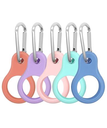 5PCs silicone water bottle buckle with Karabiner belt clip-carabiner hook safe bottle holder portable colorful for hiking camping traveling mountaineering and outdoor activities