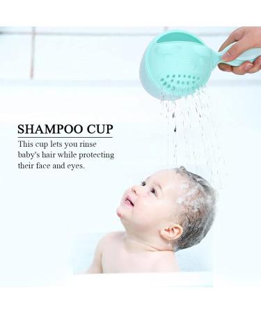 Baby Bath Rinse Cup - Tear-Free Shampoo Rinser Mug | Removable Waterfall Bathing Bucket for Kids (Green) - Safe & Easy Hair Washing - Buy Online on GoSupps.com
