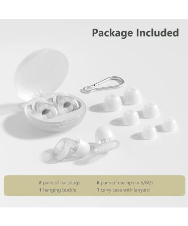 Reusable Ear Plugs for Noise Reduction | Clear Speech Earplugs for Work & Social Gatherings | 6 Pair S/M/L Tips 15-18 dB SNR - Buy Online on GoSupps.com