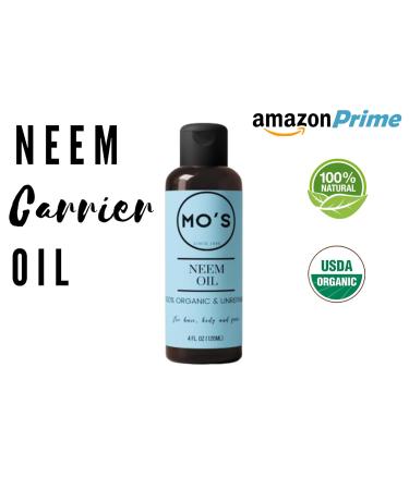Pure Cold Pressed Neem Oil (4oz/118ml) - Unrefined Skin & Hair Care Oil | International Shipping - Buy Online on GoSupps.com