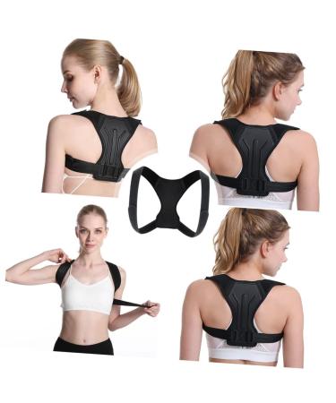 Buy Healvian Adjustable Posture Brace & Hunchback Straightener - Shoulder Support for Men & Kids (Black - Buy Online on GoSupps.com