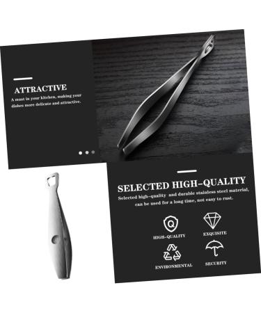 FOMIYES 1pc Stainless Steel Hair Clip Pointed Tweezers Food Tweezers Grill Tools Cooking Tweezers Fish Hair Remover Hair Remover Food Styling Utensil Stainless Steel Tong Set - Buy Online on GoSupps.com