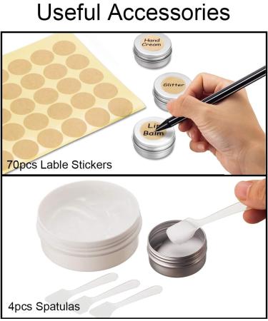 Buy 20 Aluminum Empty Jars (20ml) - Round Travel Cream Jars for Lotion Masks & Nail Art - Silver - International Shipping Available - Buy Online on GoSupps.com