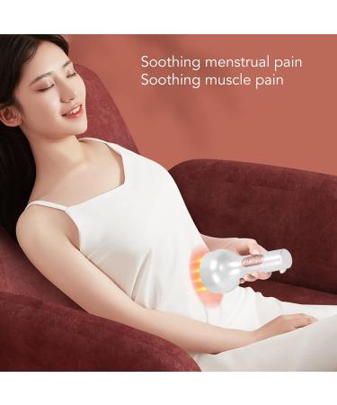 Portable Electric Massage Device - 6-Mode Deep Fabric Cellulite Massager for Digestive Relief & Muscle Pain - White - Buy Online on GoSupps.com