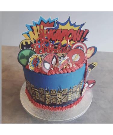 20x Pre-cut Standing Sky Scrapers Superhero Building Small Edible Thick Wafer Standing Cupcake Toppers Birthday Party Cake Decorations - Buy Online on GoSupps.com