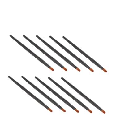 Baluue 30 Pcs Nose Shadow Brush Liquid Makeup Eye Make up Tool Liquid Blush Brush Artificial Fiber Black 13x0.8cmx3pcs Blackx3pcs