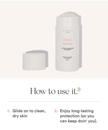 HATCH Clean Deodorant | Pregnancy Safe, Baking Soda & Aluminum Free for Hormonal Skin | Plant-Based & Naturally Scented 3oz Stick - Buy Online on GoSupps.com