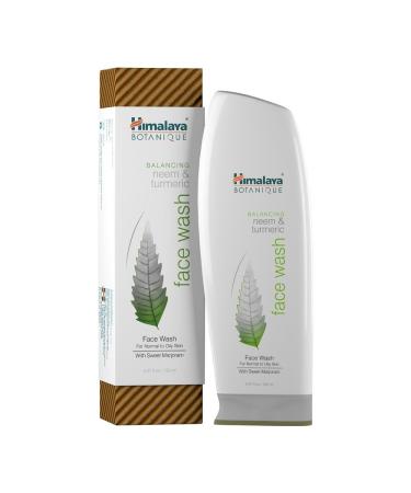 Himalaya Botanique Face Wash Enriched with neem and turmeric purifies the skin and keep it clean and healthy -150ml Neem & Turmeric 5.07 Fl Oz (Pack of 1)