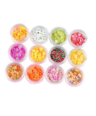 minkissy 2 Sets Nail Slice Decorations Crystal Decor Polymer Clay Slices Polymer Clay Fruit Slices Slice Nail Art Polymer Strawberry Slices Pearl Trim Resin Kits Filler Horse Nails 3d