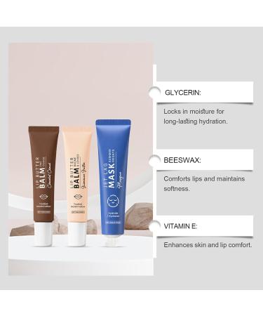  Jingmiger Lip Balm Pack | Moisturizing Cream Kit Flavored Lip Balm with Face Mask For Travel Trips Holidays Valentine's Day Makeup Facial Pores - Buy Online on GoSupps.com
