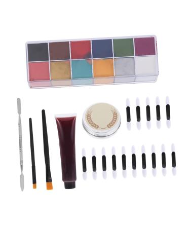 Ipetboom Scar Makeup Tools Happy Birthday Headbands Body Kit Vampire Face Paint Halloween Makeup Supplies Skin Scar Wax Fake Blood Makeup Kit Make up Kit Plasma Cream Painted