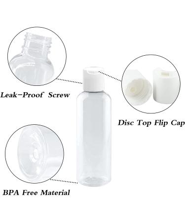 24 Pack 4oz Clear Plastic Travel Bottles with Flip Cap - Refillable Containers for Shampoo, Soap, Lotion & Cream - Buy Online on GoSupps.com