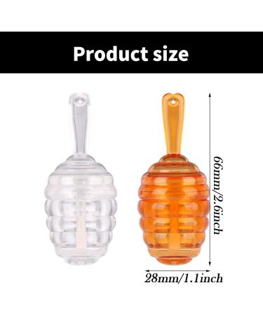 20 Pack Small Amber Honeycomb Lip Gloss Tubes Clear for Convenient Storage and Travel Use Clear - Buy Online on GoSupps.com